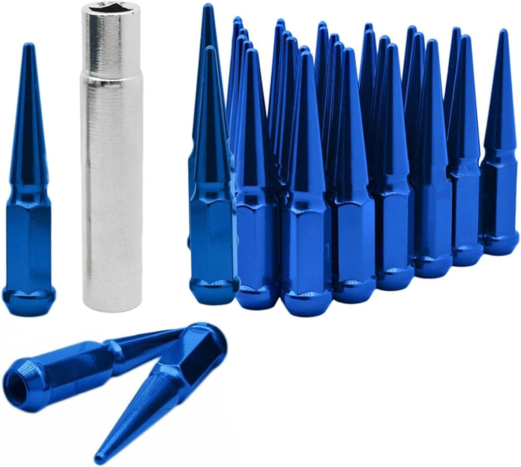 32 Spike Blue 1/2-20 Taper Lug Nuts W1425