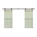 Sage Green Double Barn Door with Hardware Kit U96102