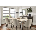 Modern Cora Side Chair in Tatum Moss with Charcoal Legs Green Brown Performance Fabric F6459