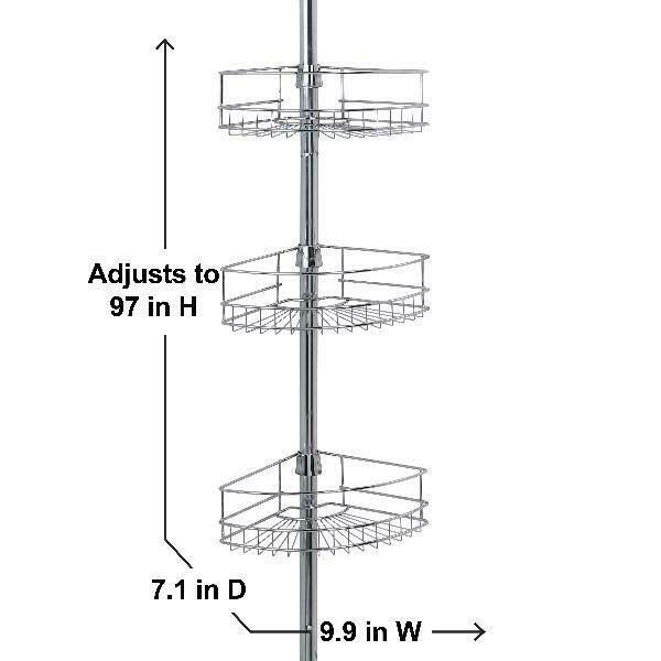 Chrome Tension Pole Shower Caddy Z7909