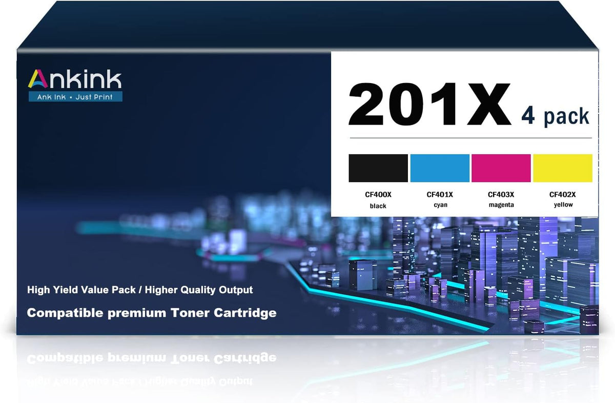 Compatible Toner Cartridge for HP 201X 201A CF400X CF401X CF402X CF403X CF400A MFP M277dw M252dw M277n M277c6 M252n M277 Black Cyan Magenta Yellow N423