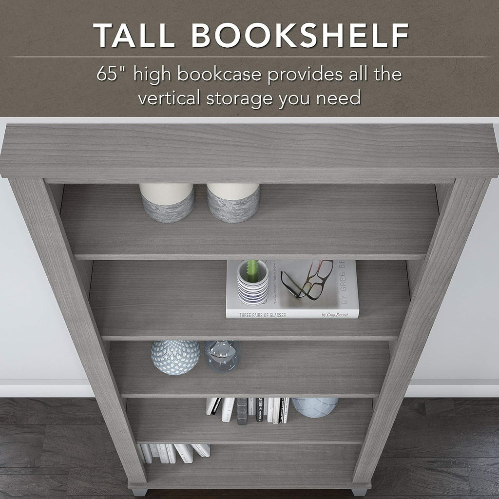 Platinum Gray 5 Shelf Bookcase U8816
