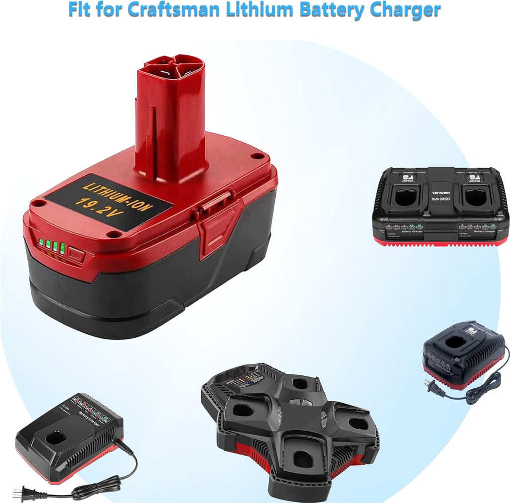 4Pack 4.0Ah C3 Battery for Craftsman 19.2V Lithium ion Batteries I50073