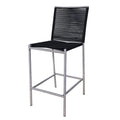 Gray Steel Black Outdoor Counter Height Stool R647545