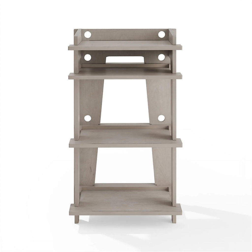 Gray MDF Wood and Birch Veneer Turntable Stand M137