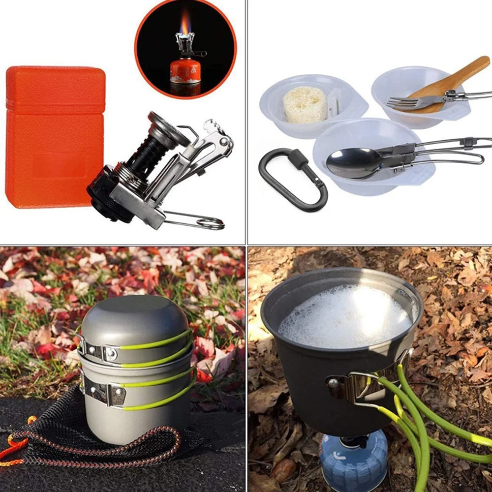 Portable Alumina Camping Cookware Set O5958