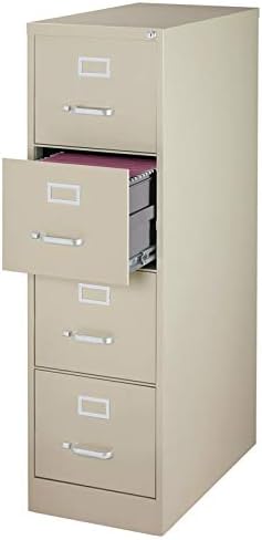 25 Deep 4 Drawer Letter File Cabinet in Putty D775
