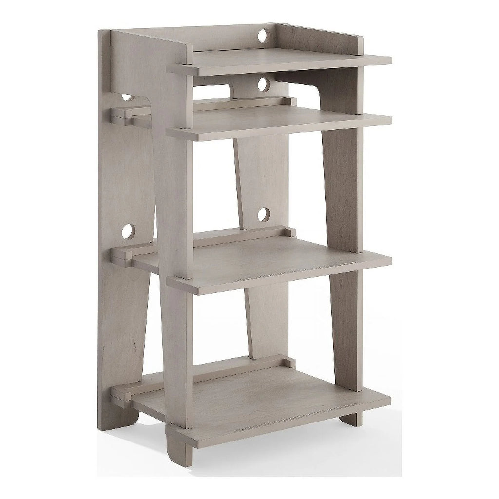 Gray MDF Wood and Birch Veneer Turntable Stand M137