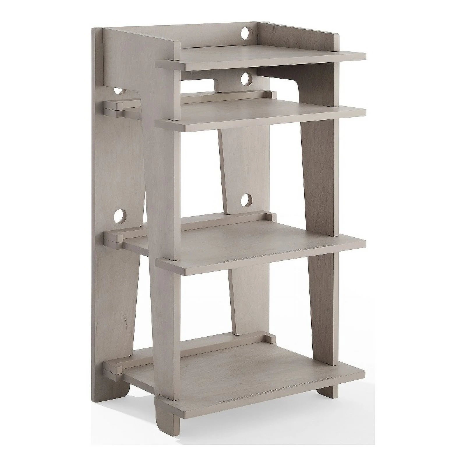Gray MDF Wood and Birch Veneer Turntable Stand M137