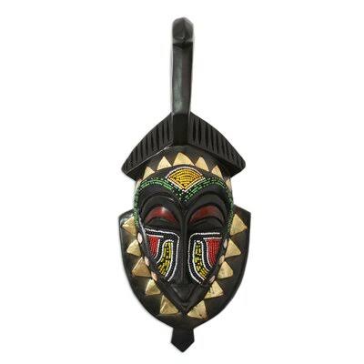 Ivoirian Wood Mask Wall Décor W110