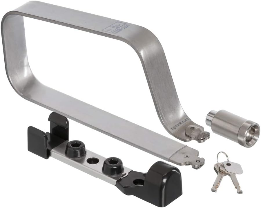 Titanium Bicycle U Lock with Mounting Clip, 2 Keys P6133