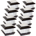 Black 8 Pack Solar LED Post Cap Light P65467