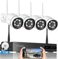 4pcs 3MP PTZ Wireless Security Camera System with 8 Channel NVR L5986
