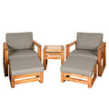 5-Pc. Acacia Wood Outdoor Chat Set F294
