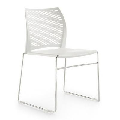 White Sled Base Guest Chair Y556918