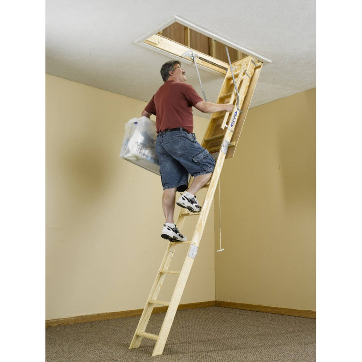 8 ft Wood Attic Ladder O3024