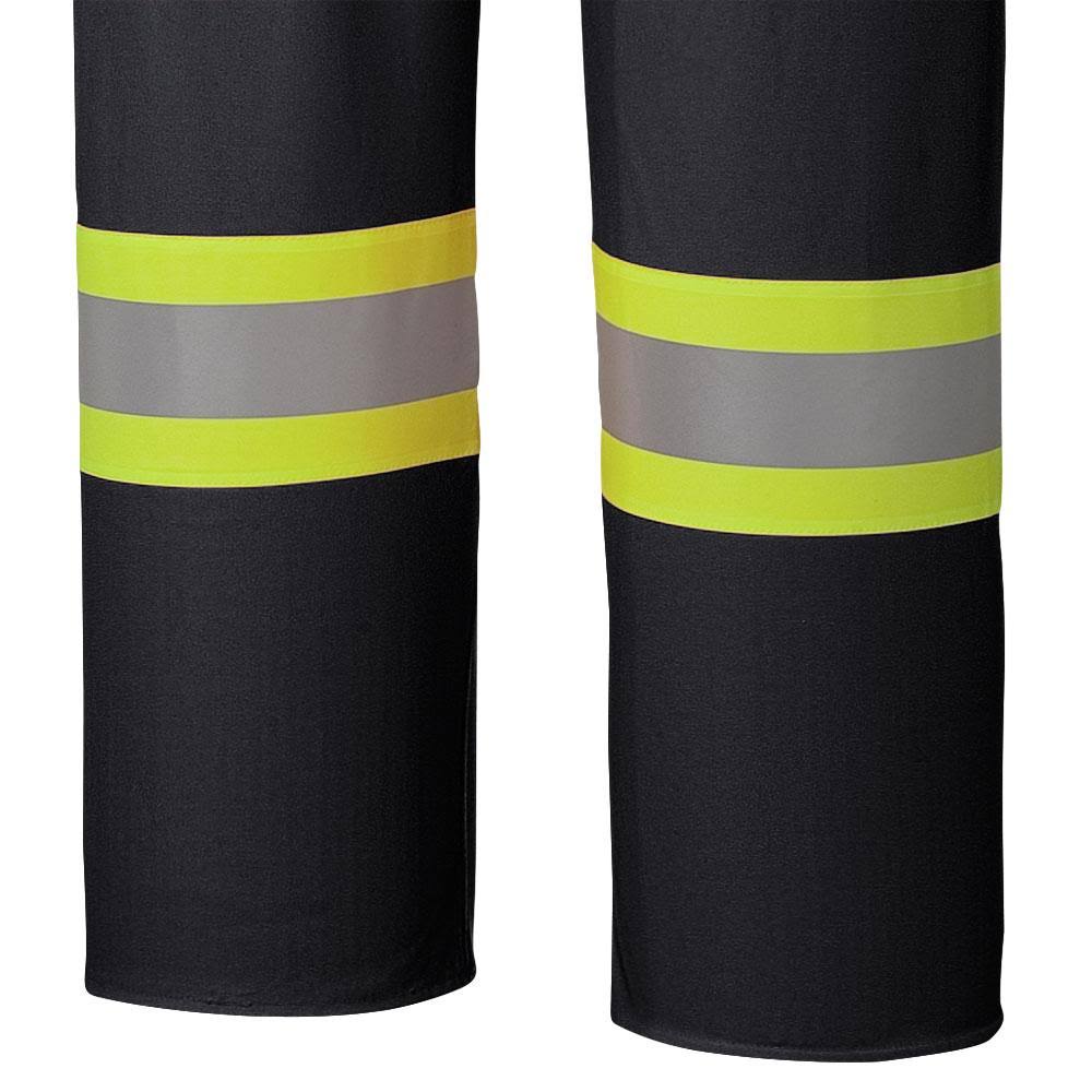 Black Flame Resistant PU Stretch Waterproof Bib Pant X5305