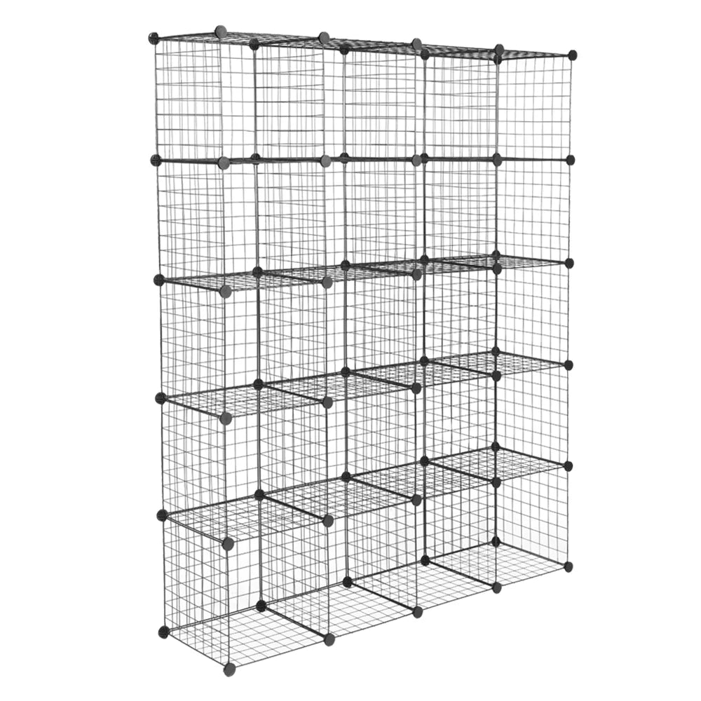 20-Cube Metal Wire Cube Storage Shelves Organizer K1876