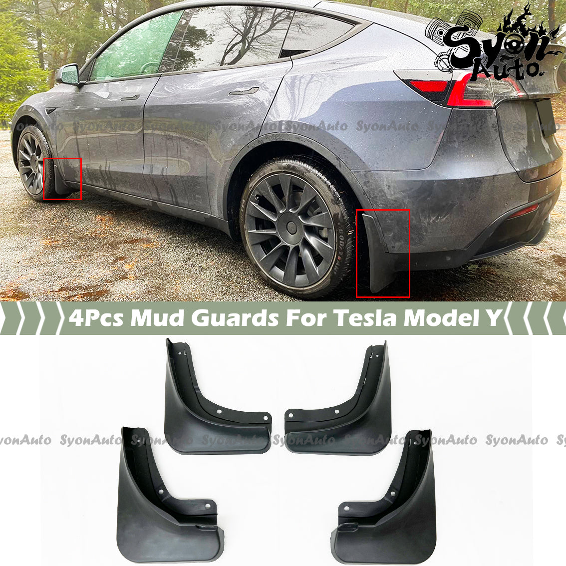 4 Pcs Mud Flap Splash Guards Set M6494