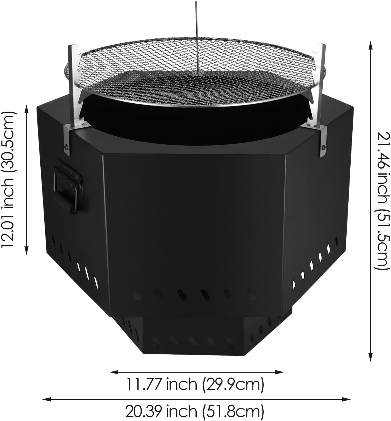 Portable 21'' Smokeless Wood Burning Fire Pit Y86895