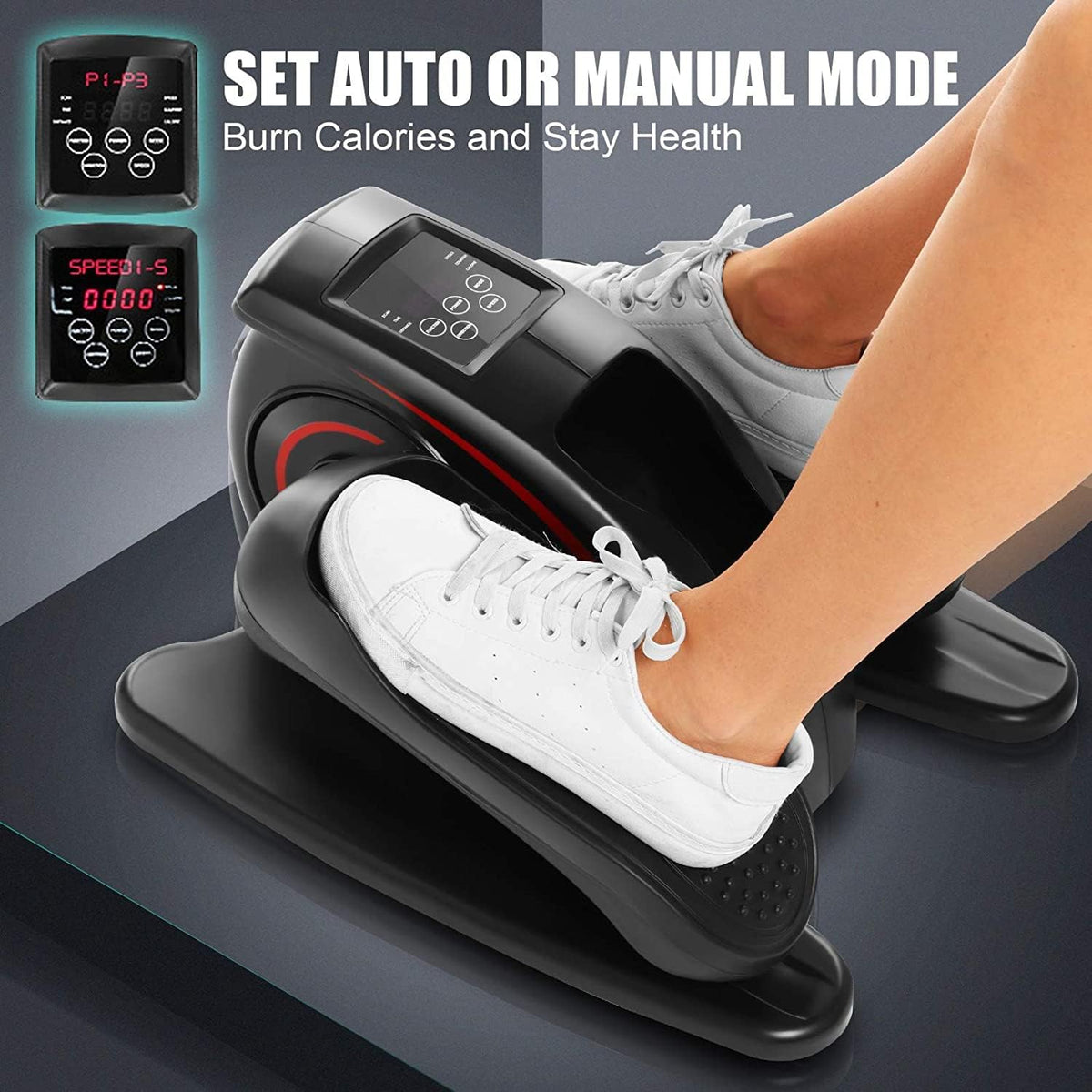 Under Desk Electric Mini Elliptical Machine with Remote Control X952921