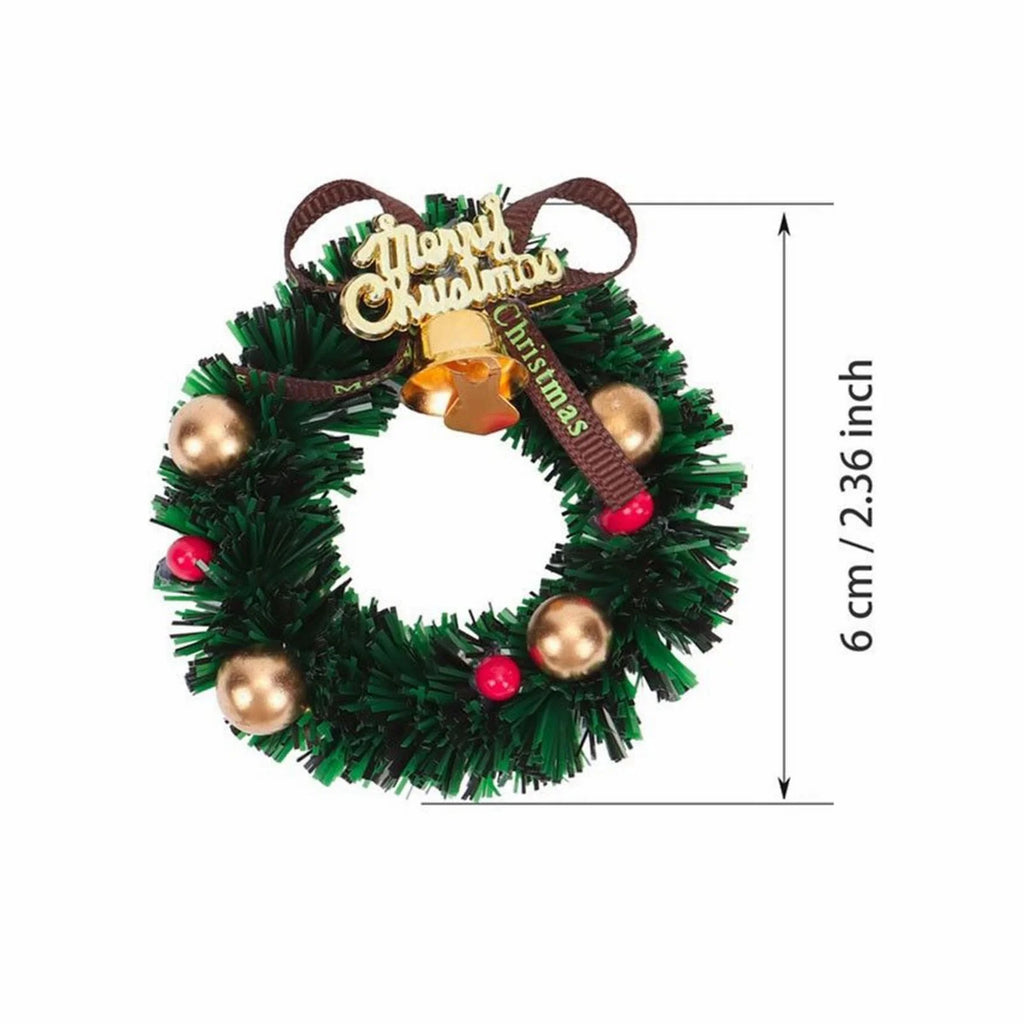 10Pcs Mini Wreaths Dollhouse Decorations Q96533