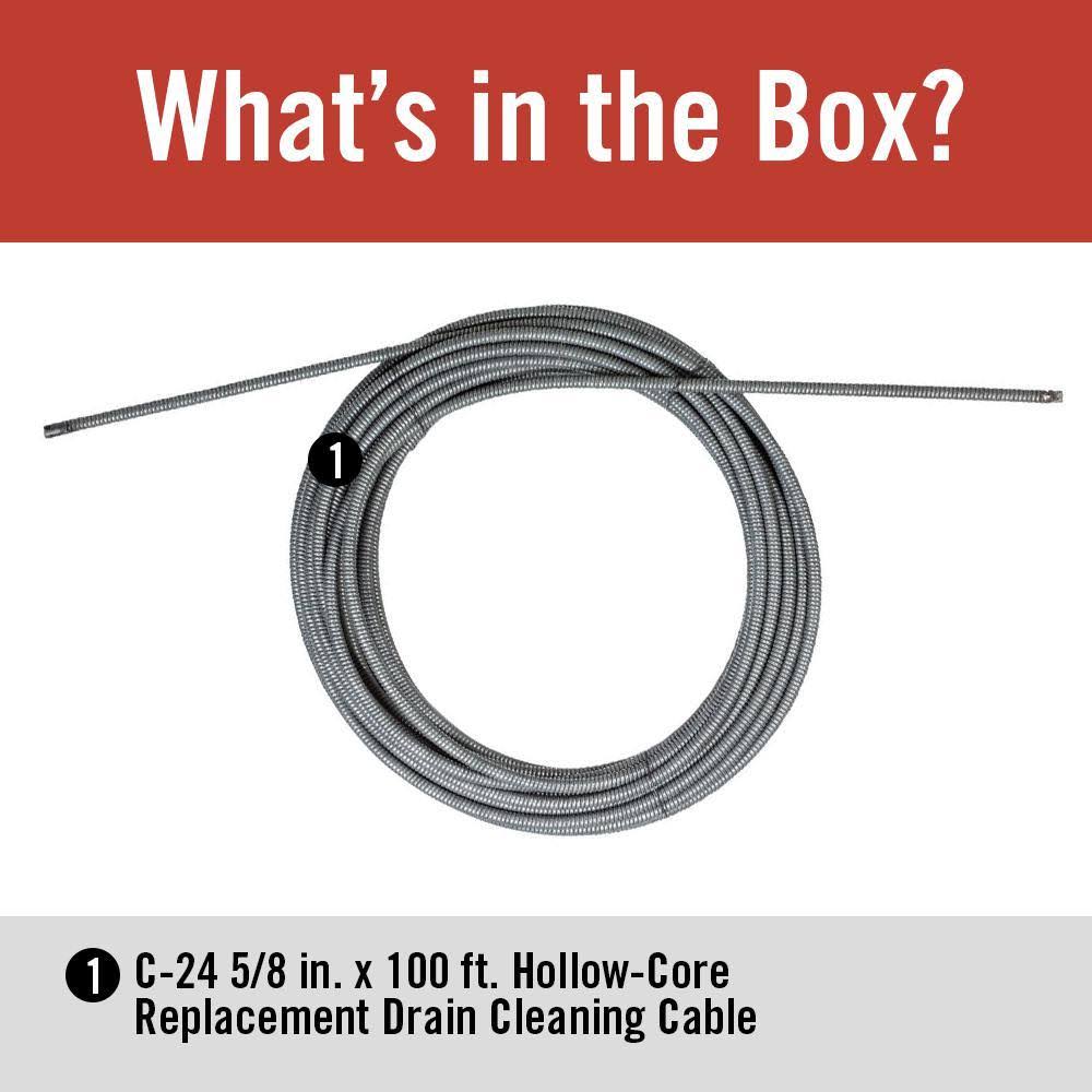 5/8 in x 100 ft Drain Cleaning Cable F949976