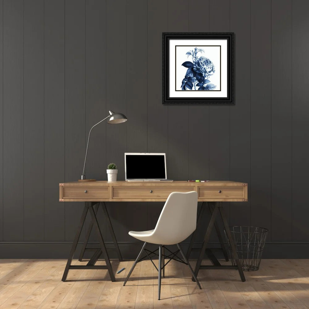 Black Ornate Wood Framed Museum Art Print E635