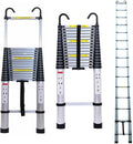 Telescopic Ladder 20.34 ft Extension Ladder with Detachable Hook Heavy Duty Aluminum Multi-Ladder Button Retraction, 330lbs Max Capacity N141