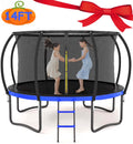 12FT 14FT Trampoline with Safety Enclosure Net, Heavy Duty Jumping Mat Spring Cover Padding A8356
