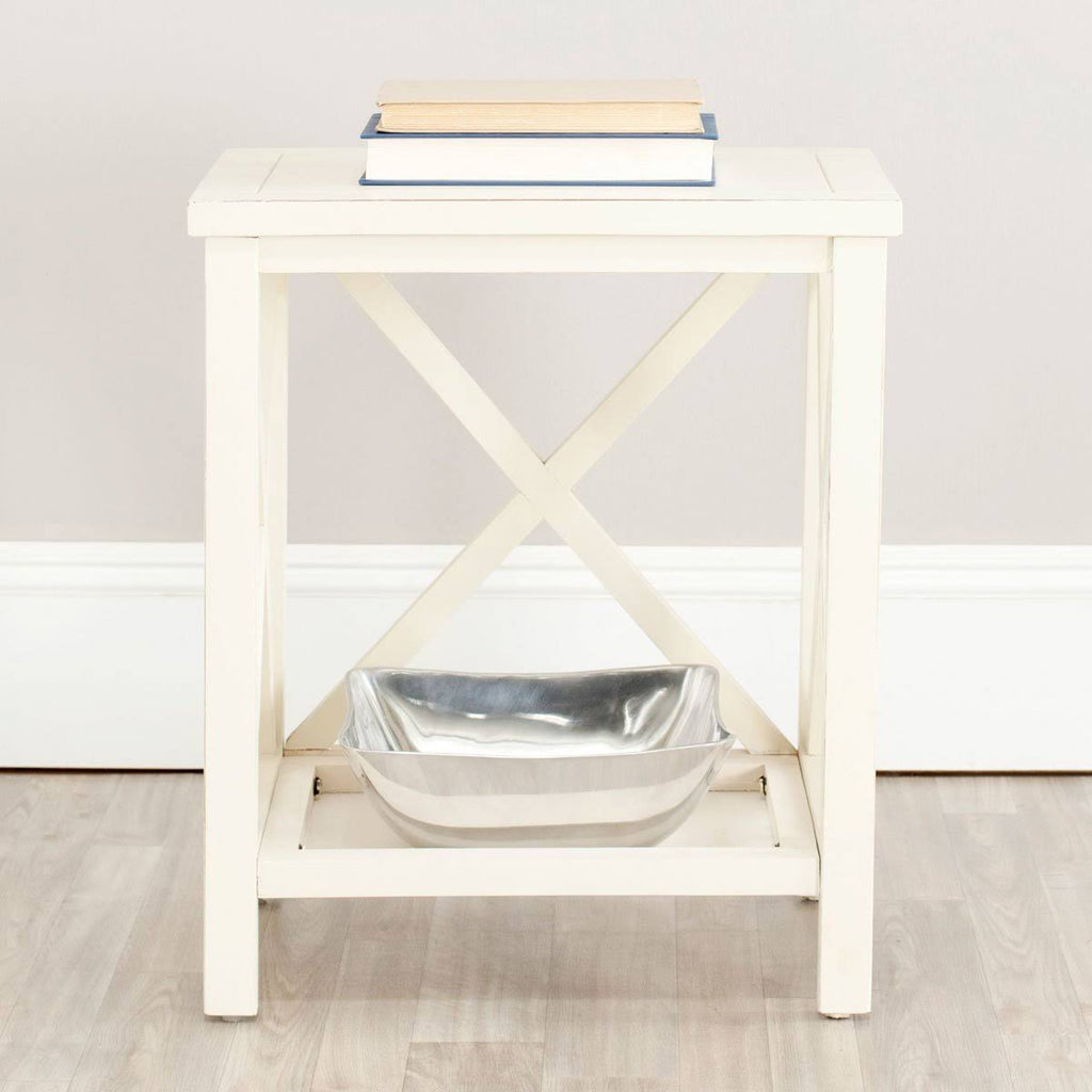 Dusty Green Cross Back End Table I820