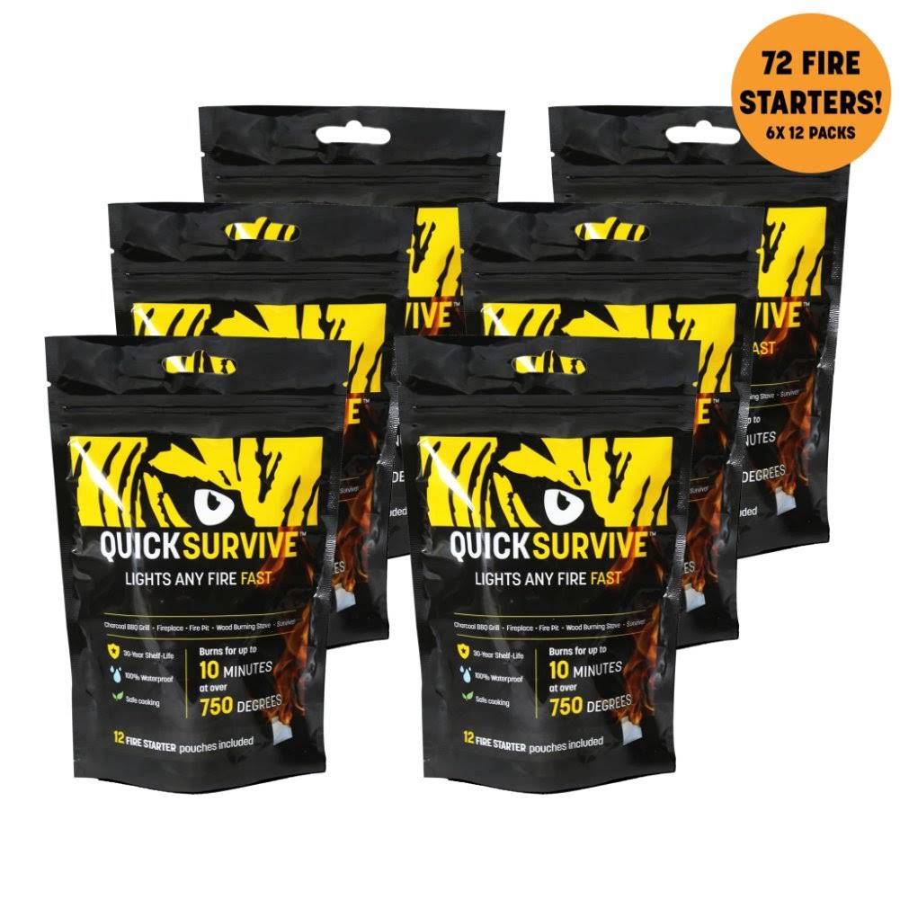 6x 12-Piece Fire Starter Pouches F6434