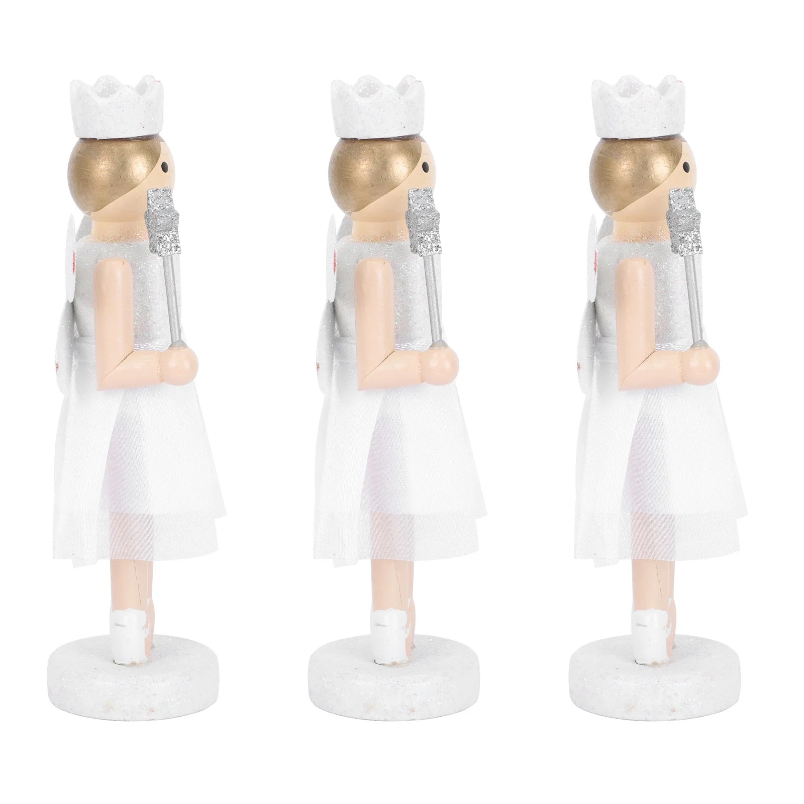 3Pcs Wooden Nutcracker Doll Toys P1316