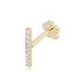 14K Yellow Gold CZ Flat Back Cartilage Earring E6433