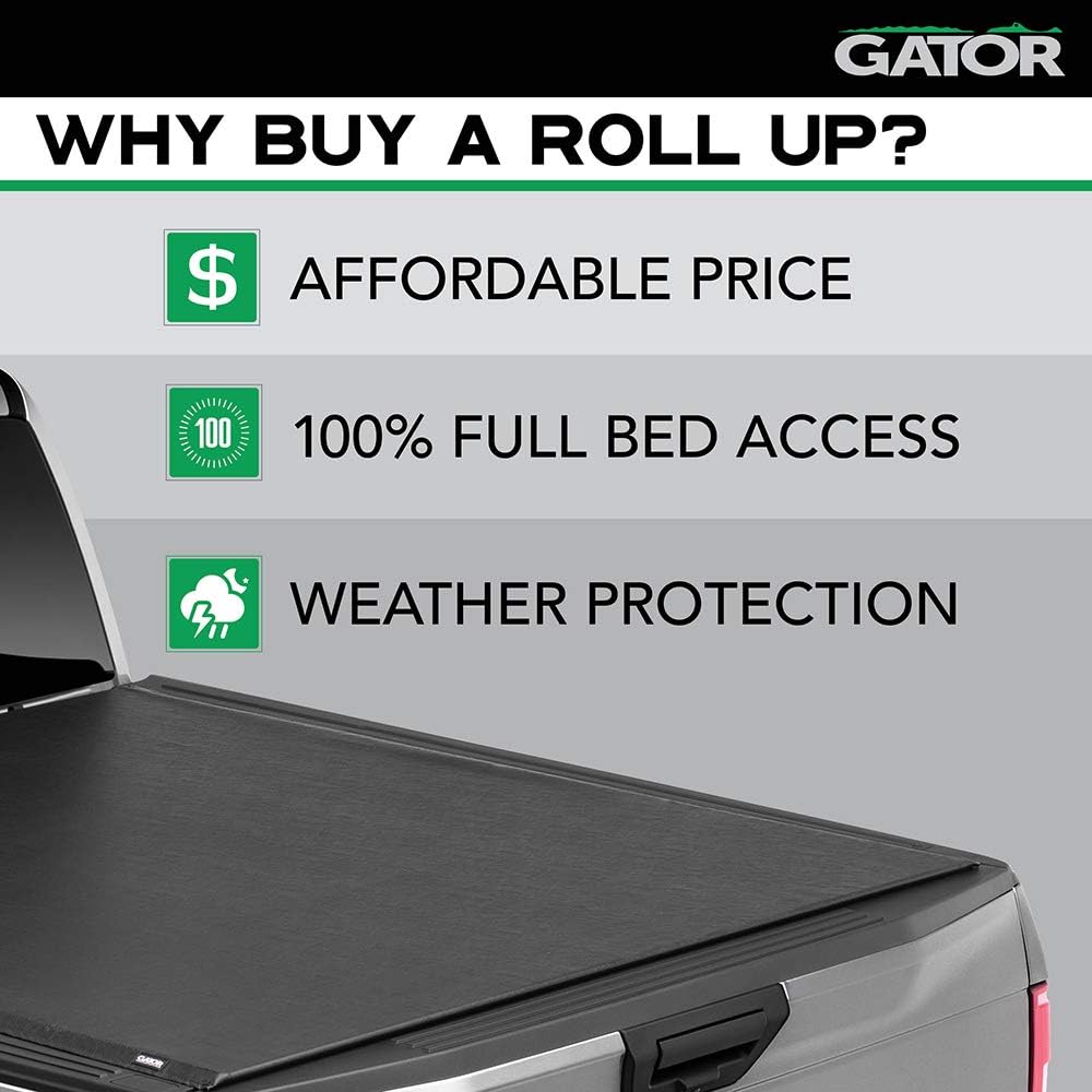Soft Roll Up Truck Bed Tonneau Cover H120845