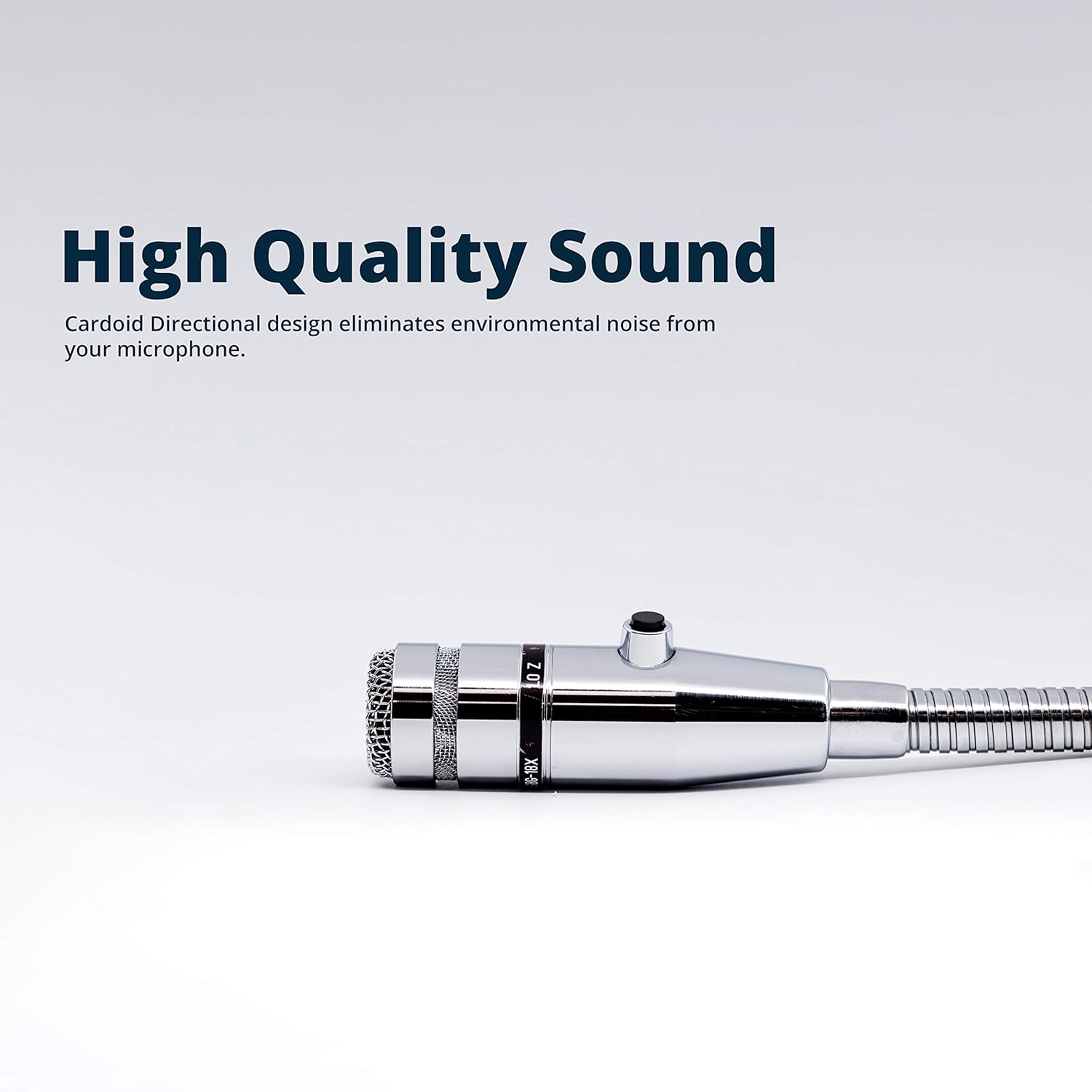 Cardioid Dynamic Low Z Microphone with 18 Inch Gooseneck and Push-to-Talk Switch I477350
