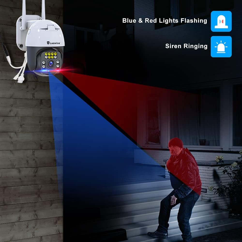 5MP PTZ WiFi IP Security Camera with Color Night Vision A6726