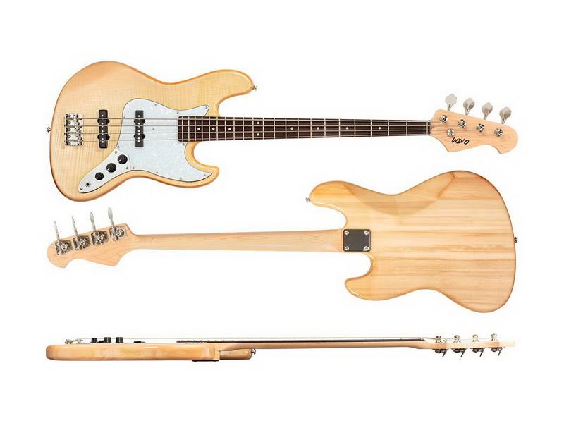 Natural Flamed Maple Electric Bass with Gig Bag G8840