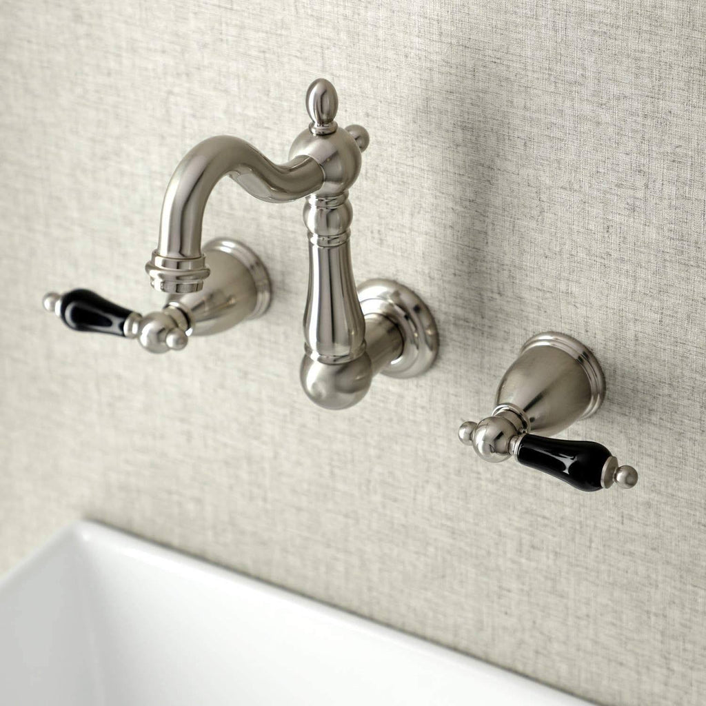 Brushed Nickel Two-Handle Wall Mount Bathroom Faucet T953600