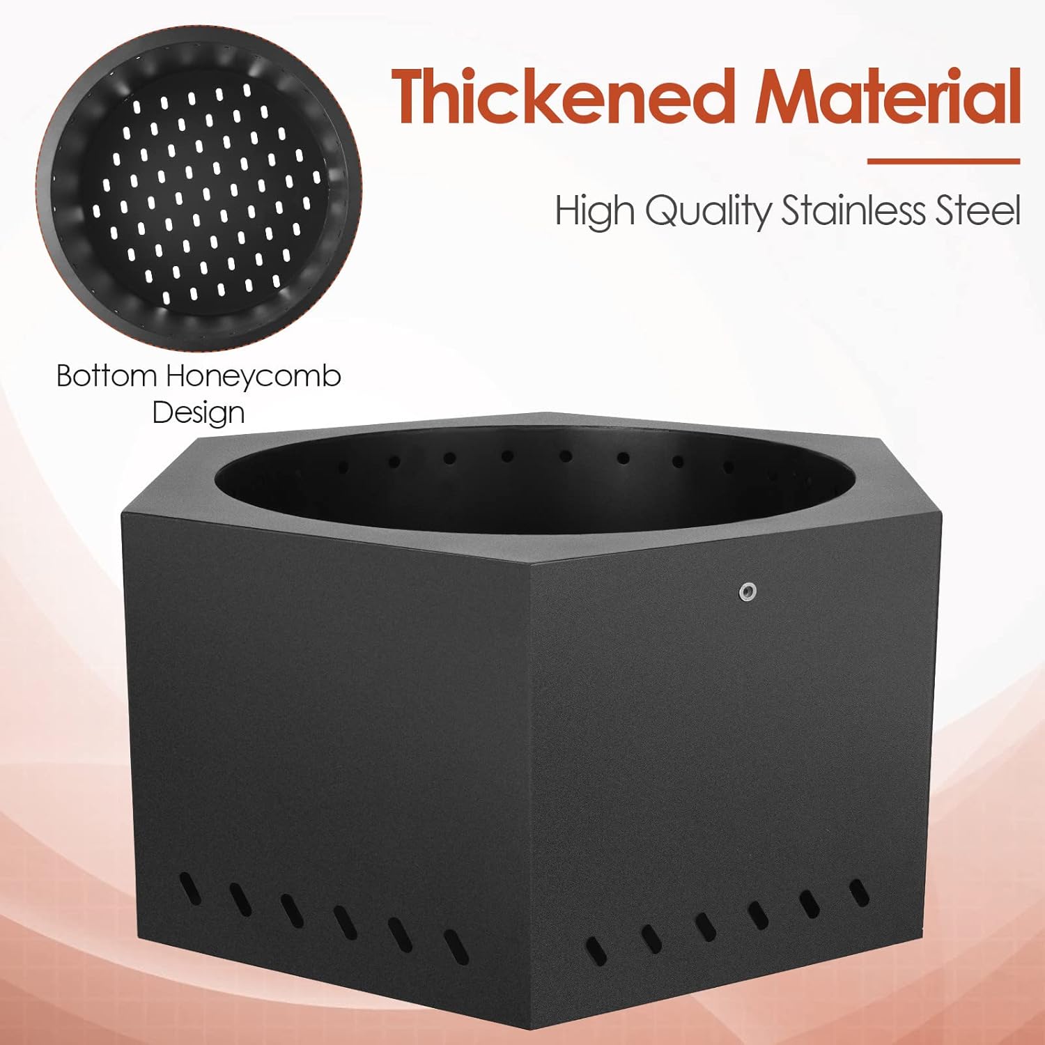 Portable 21'' Smokeless Wood Burning Fire Pit Y86895