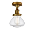 Brushed Brass Semi-Flush Mount Light G108