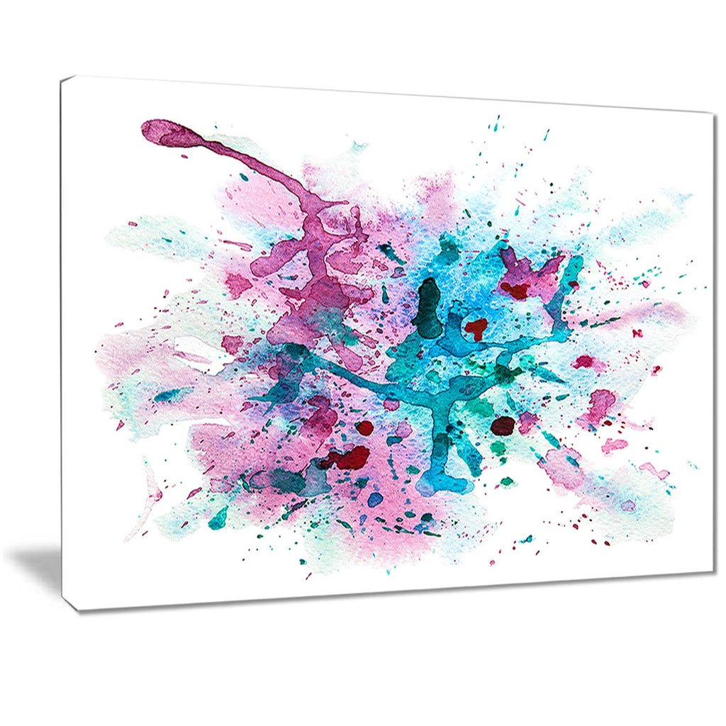 Multi Abstract Watercolor Canvas Print - 40 in. x 30 in. Q539