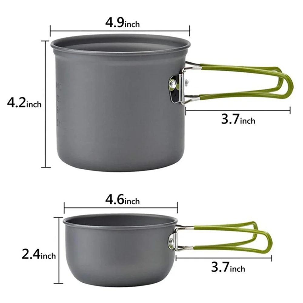 Portable Alumina Camping Cookware Set O5958