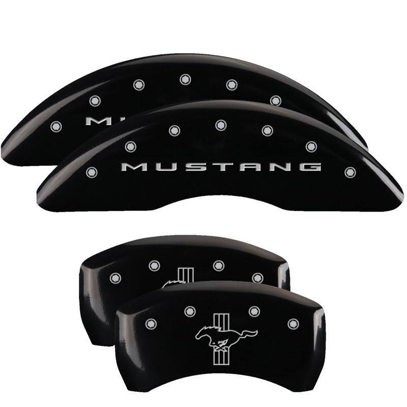 Rear Set 2 Caliper Covers Black Yellow Finish D733
