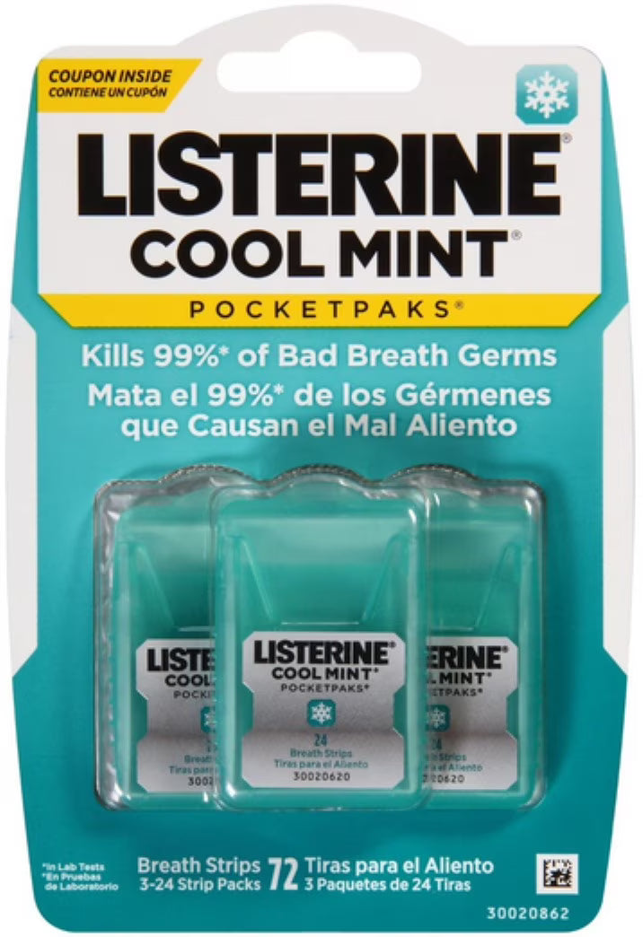 Cool Mint Breath Strips 72 Each (Pack of 6) Q15376
