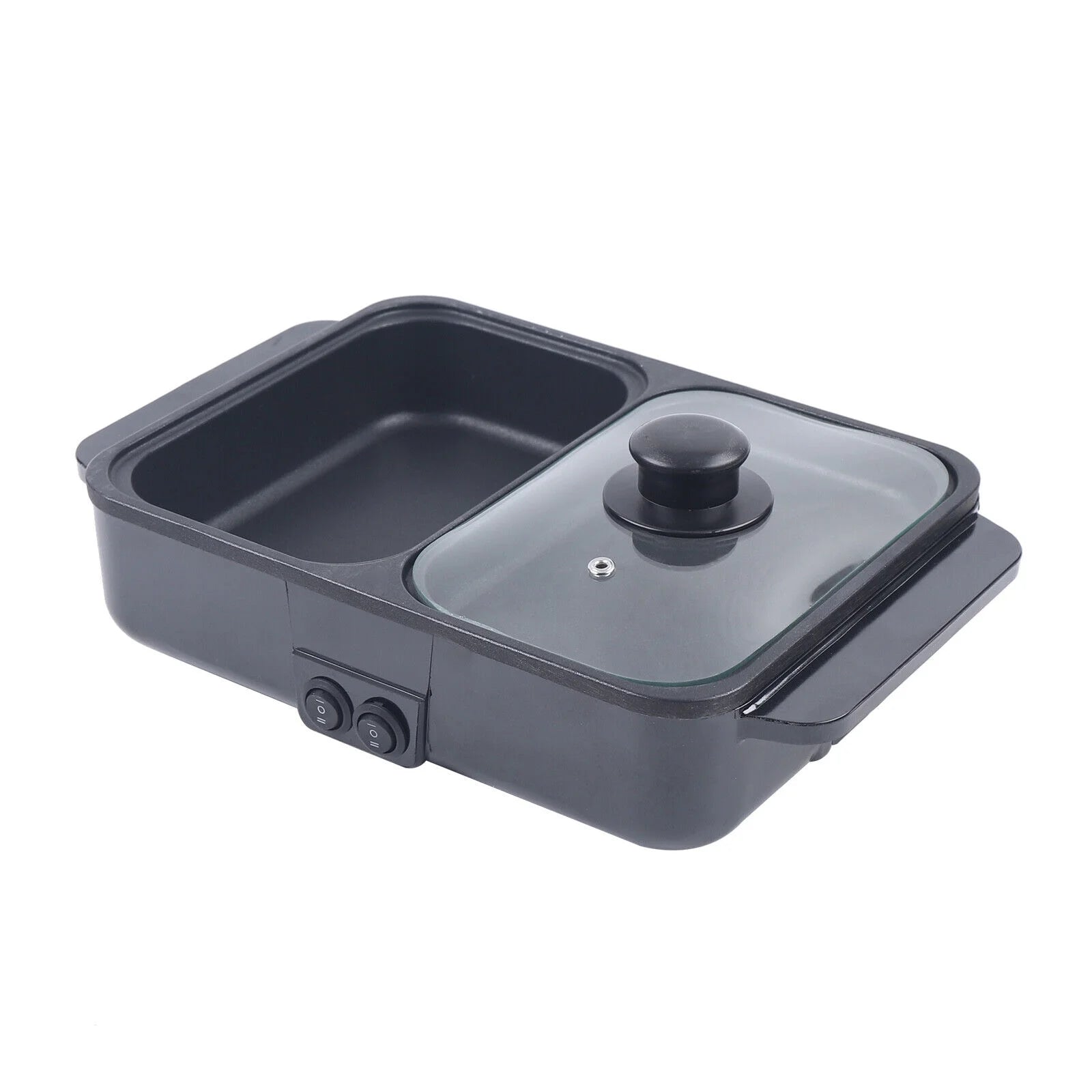 2-IN-1 Electric Hot Pot BBQ Grill Smokeless Cooking Pan 1200W A750
