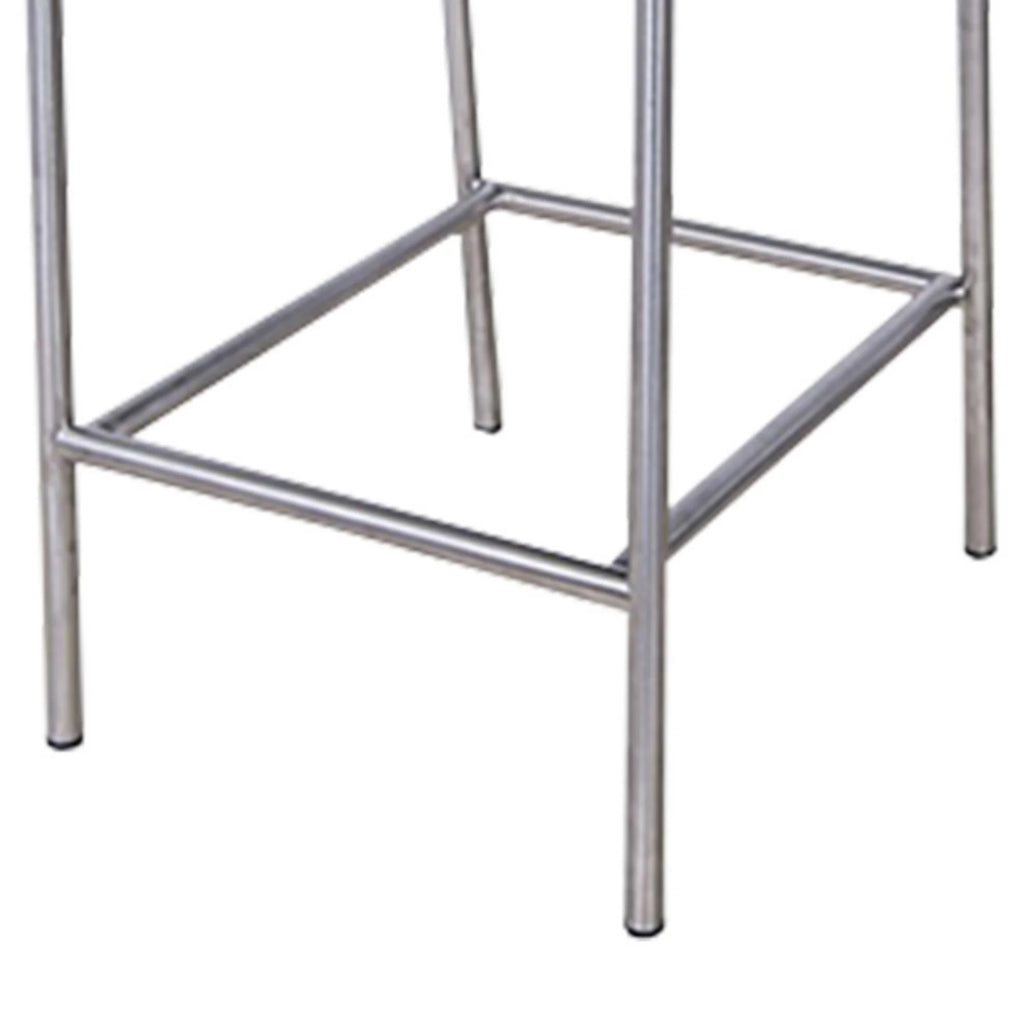 Gray Steel Black Outdoor Counter Height Stool R647545