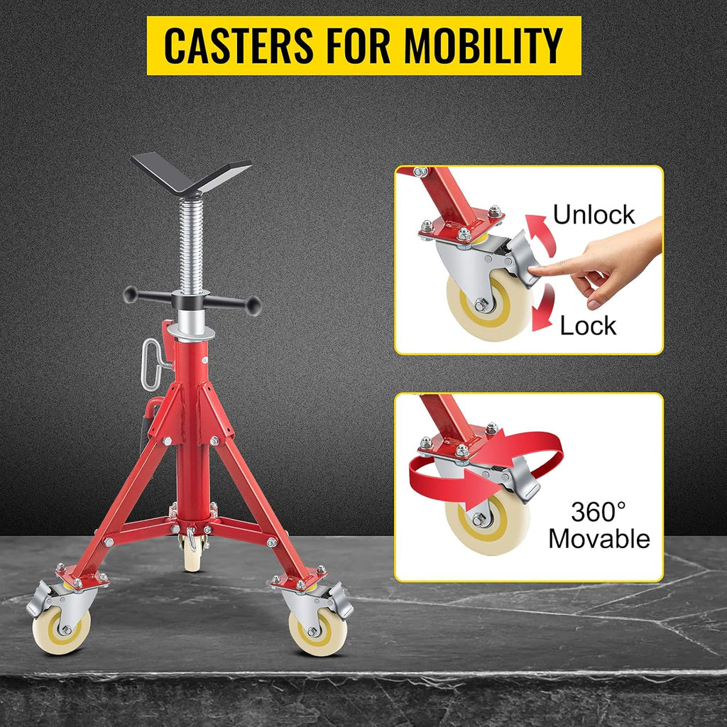 Adjustable Steel Pipe Stand with Casters T16788