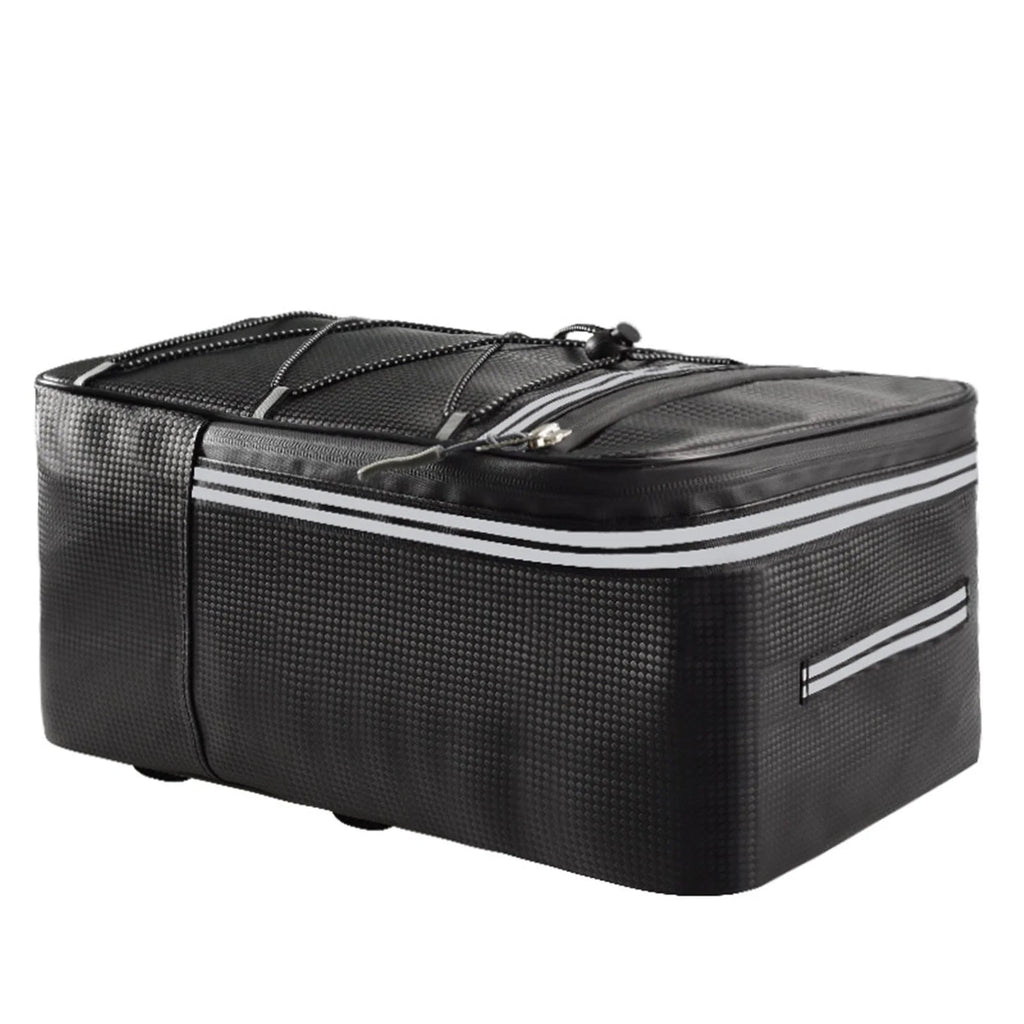Rear Carrier Bag Trunk PU Leather Waterproof 15L Bike Pannier H340
