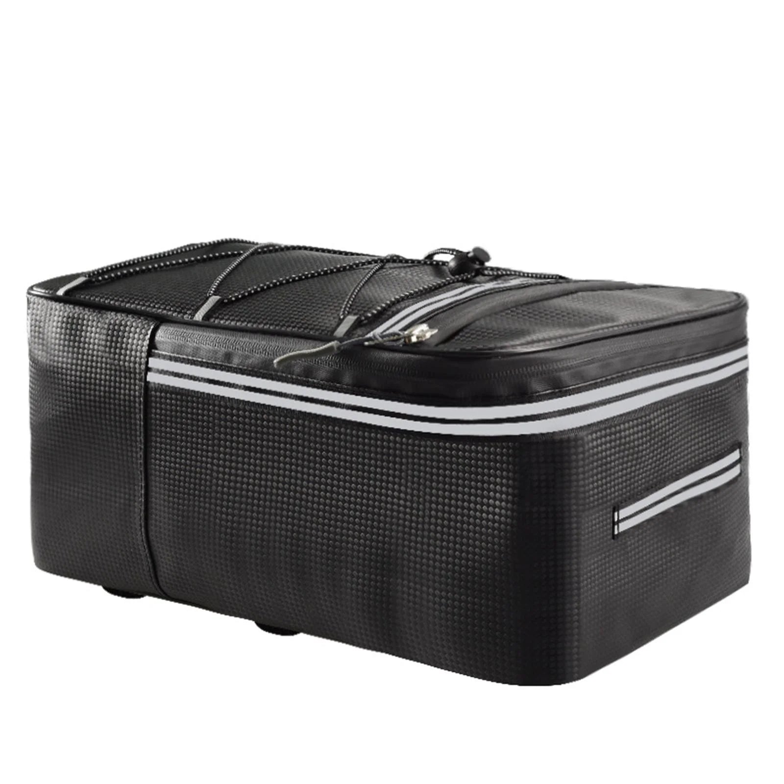 Rear Carrier Bag Trunk PU Leather Waterproof 15L Bike Pannier H340